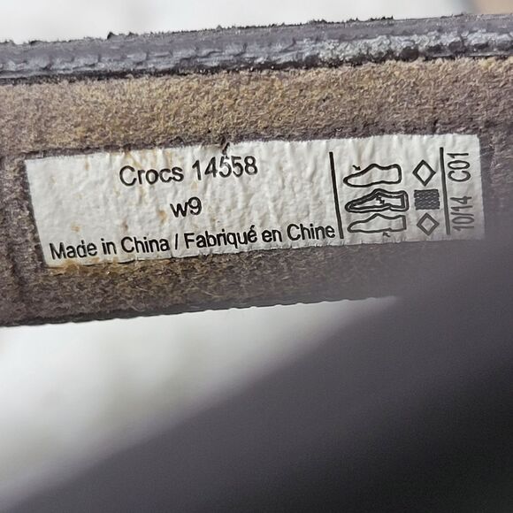 Crocs Cyprus IV Heels Sandals WOMENS Size 9 Espresso Mushroom - Picture 7 of 8